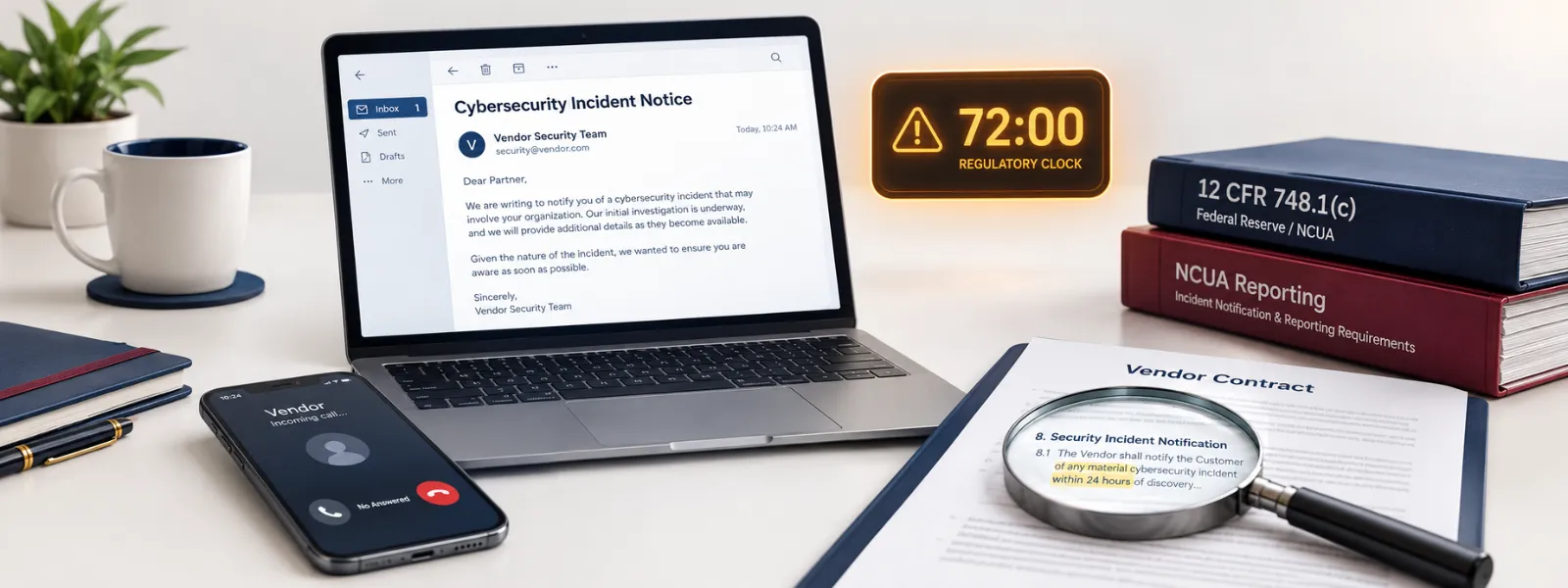 Your Core Provider Says an Incident Occurred. Your 72-Hour Clock May Have Already Started.