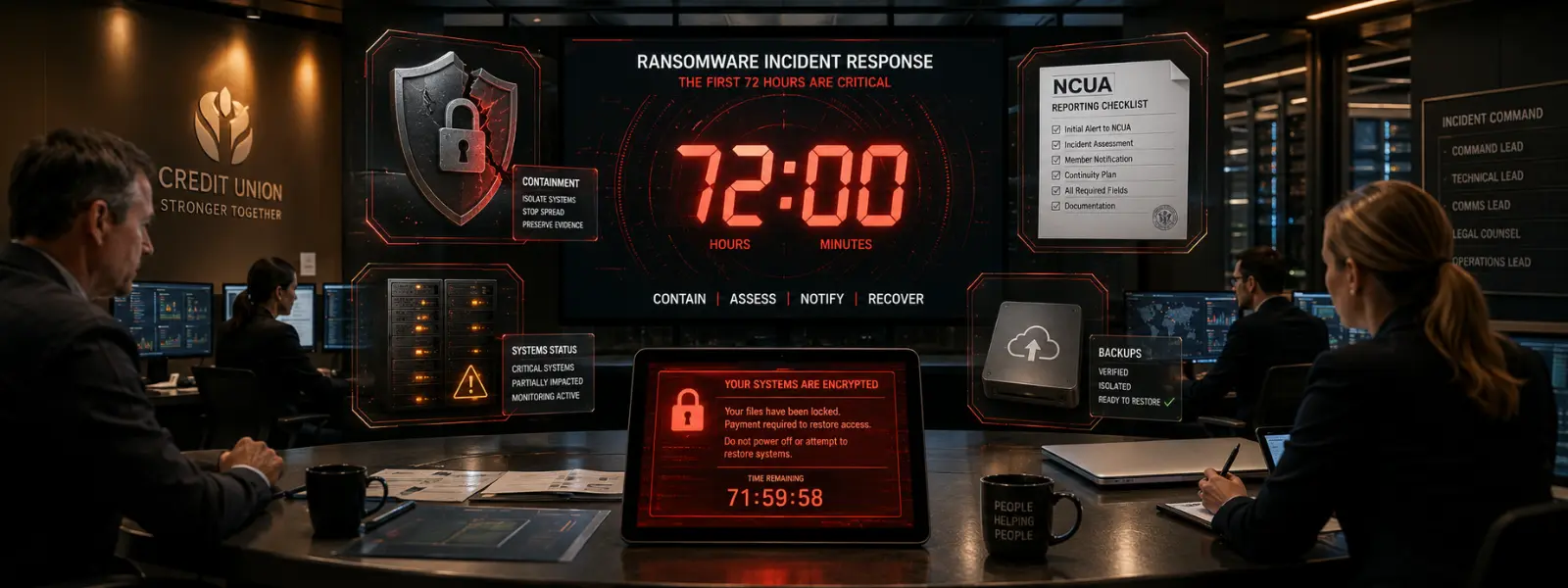 Ransomware Response for Credit Unions: What to Do in the First 72 Hours
