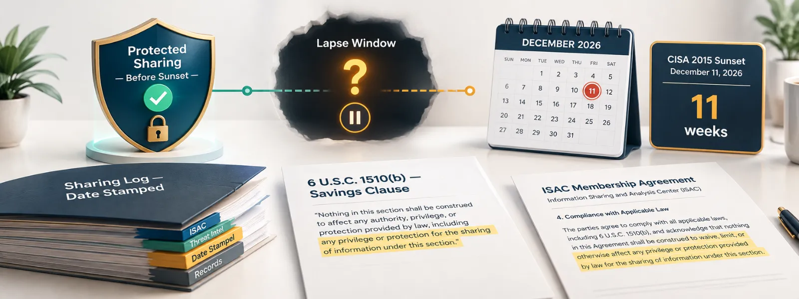 Your Threat Sharing Protection Now Expires December 11. The Statute Says What Happens to Sharing You Already Did.